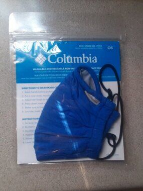 Columbia Non-Medical Fabric Face Mask Adult O/S Blue